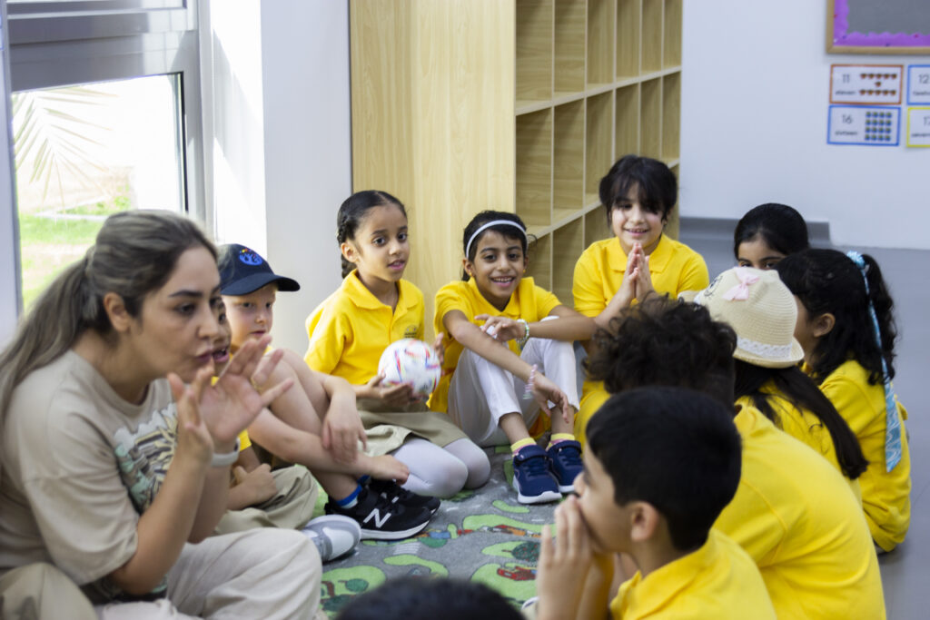 group of students with their teacher